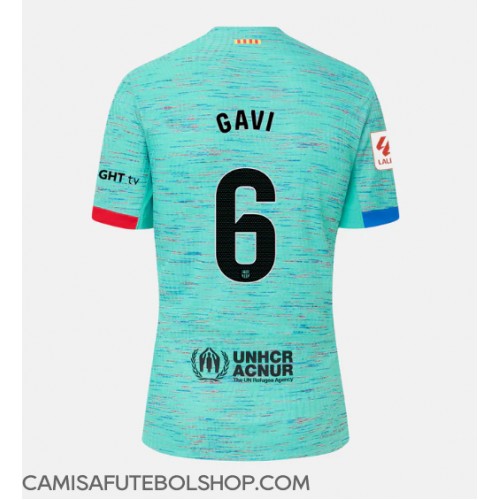 Camisa de time de futebol Barcelona Paez Gavi #6 Replicas 3º Equipamento Feminina 2023-24 Manga Curta